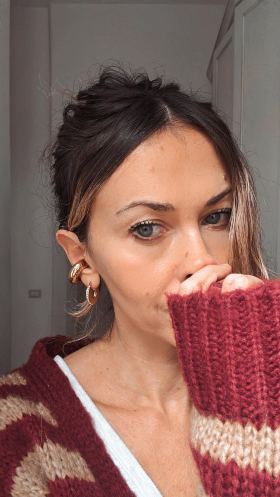 Ear cuff in acciaio inossidabile anallergico e waterproof "Luccica"