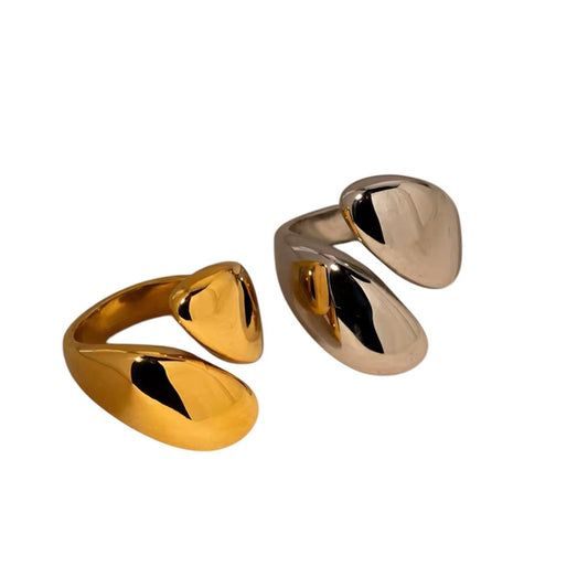 anello Dipende by LaGal  in acciaio inossidabile placcato oro 18K