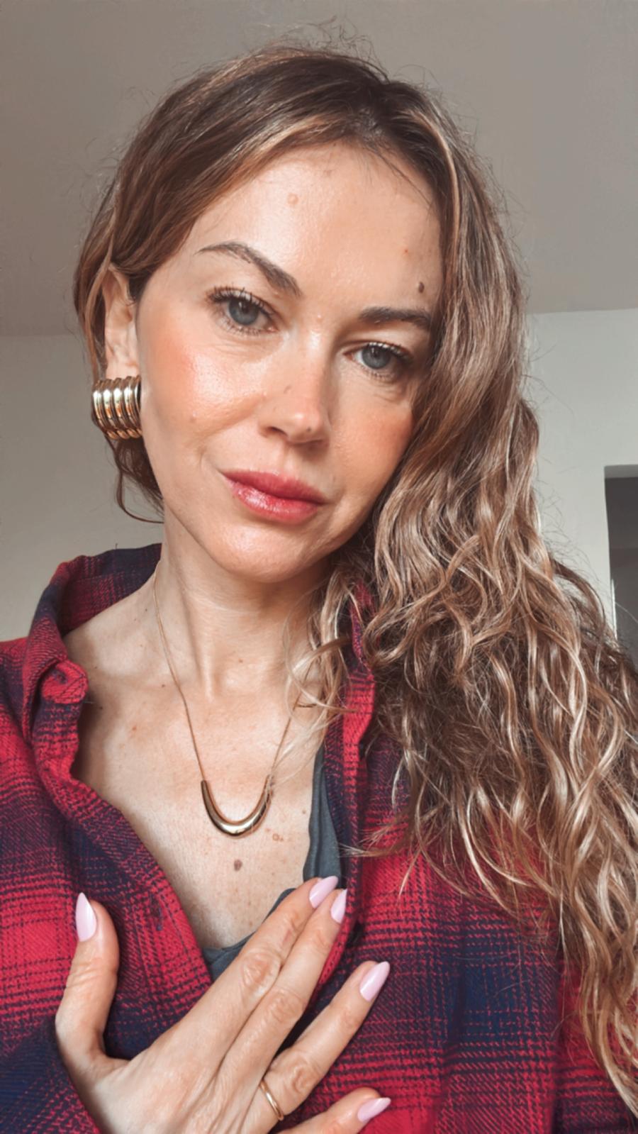 Orecchini in acciaio inossidabile placcati oro 18K anallergici e waterproof "Jennifer"