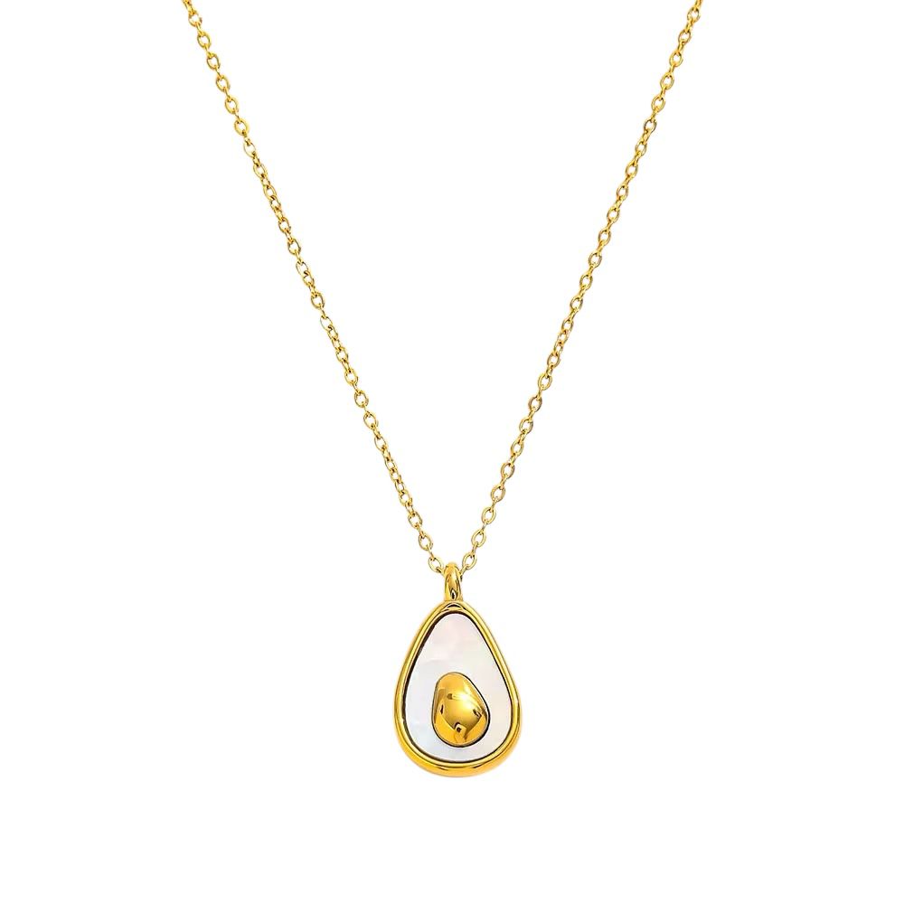Collana in acciaio inossidabile anallergica e waterproof "Avocado"