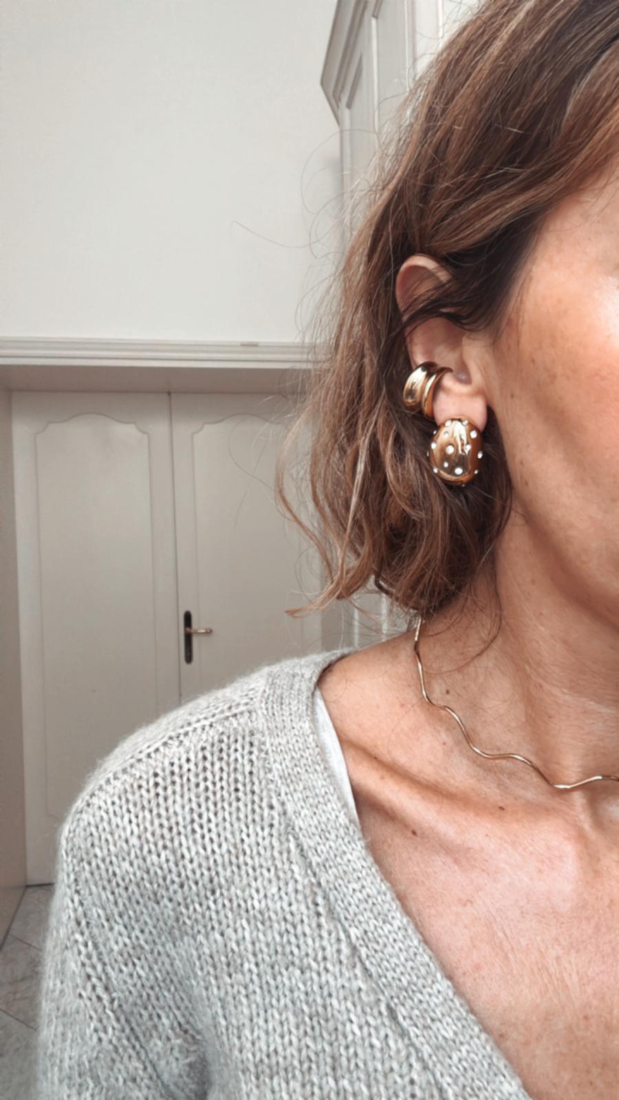 Ear cuff in acciaio inossidabile anallergici e waterproof "Mike"