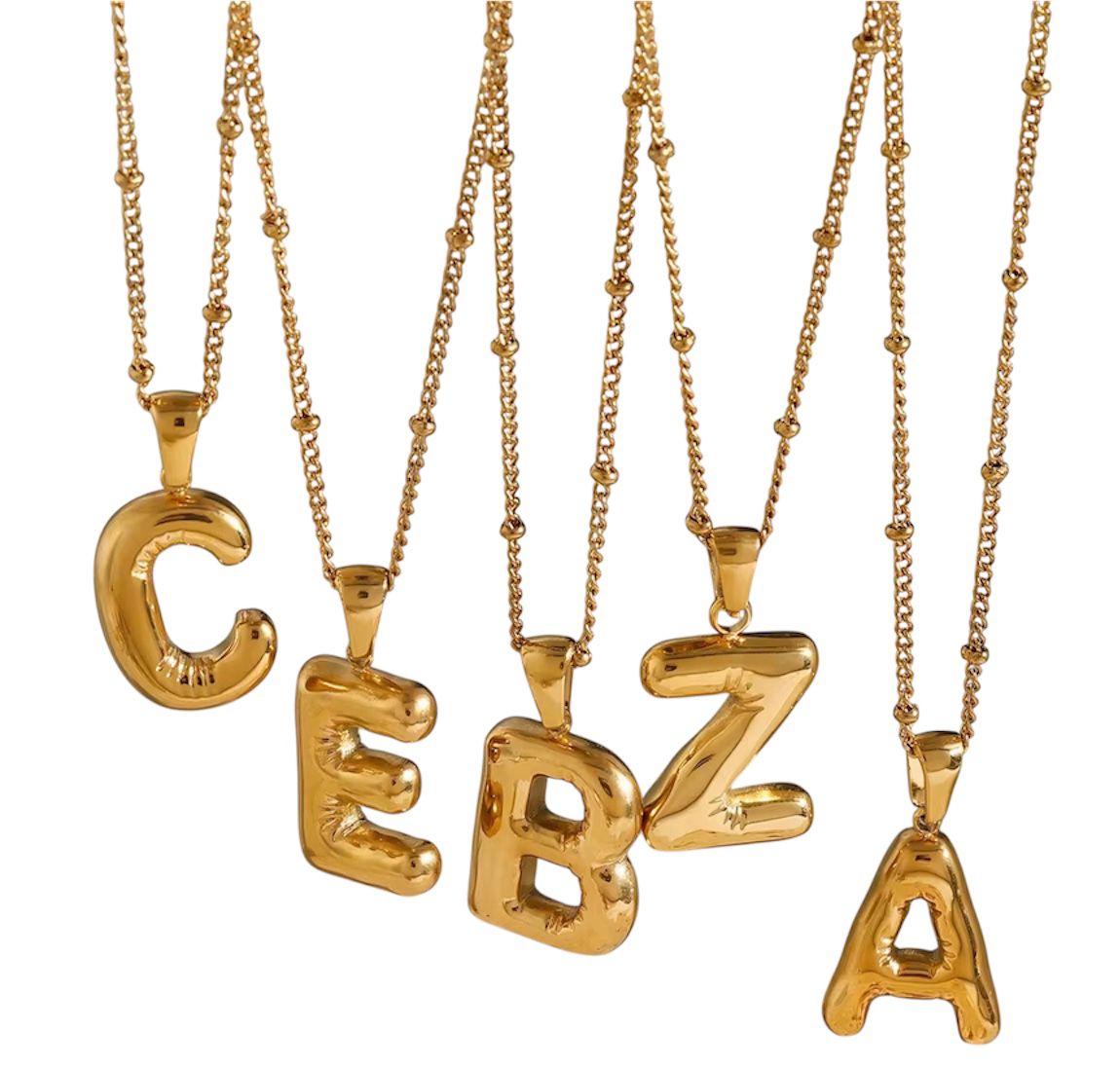 Ciondolo/Collana in acciaio inossidabile anallergica e waterproof "Letterina"