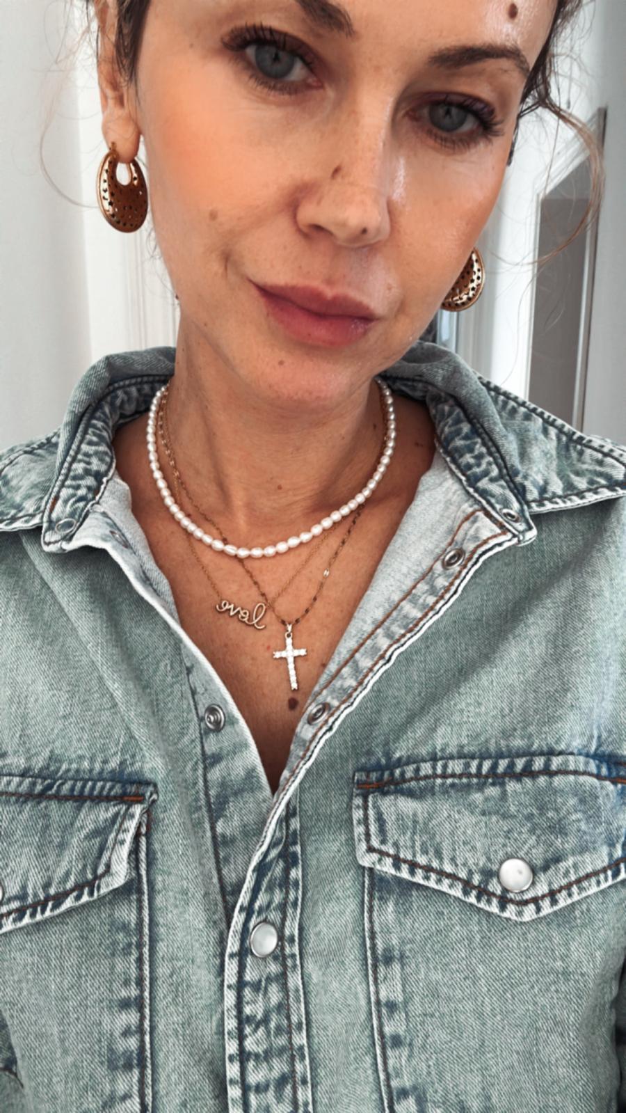 Collana in acciaio inossidabile e anallergica e waterproof "Love"