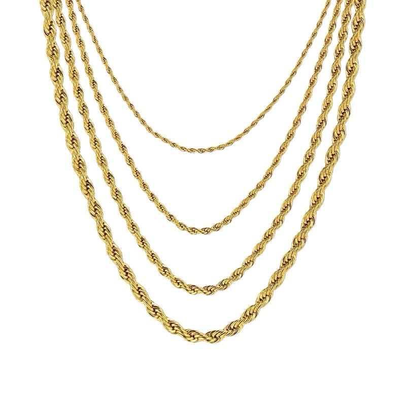 Collana in acciaio inossidabile anallergica e waterproof "Attorcigliami"