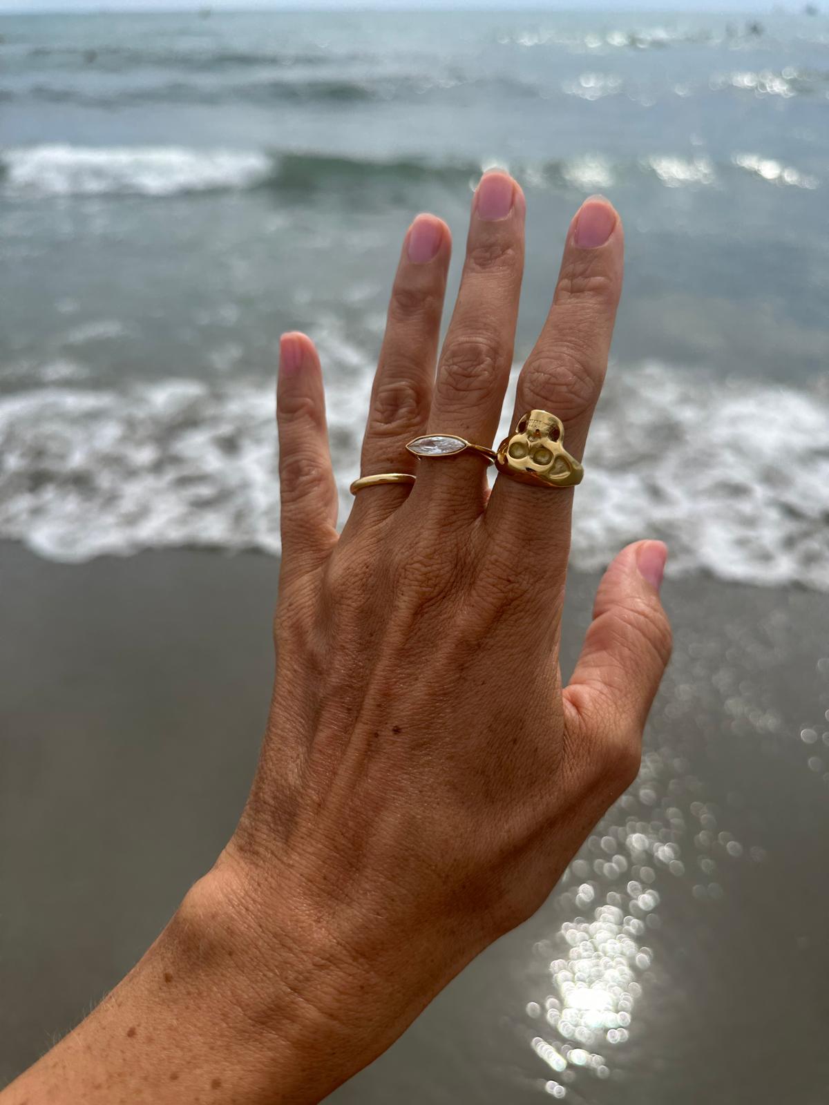 Anello in acciaio inossidabile anallergico e waterproof "Lily"