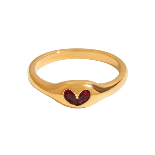 Anello in acciaio inossidabile anallergico e waterproof "Amami"