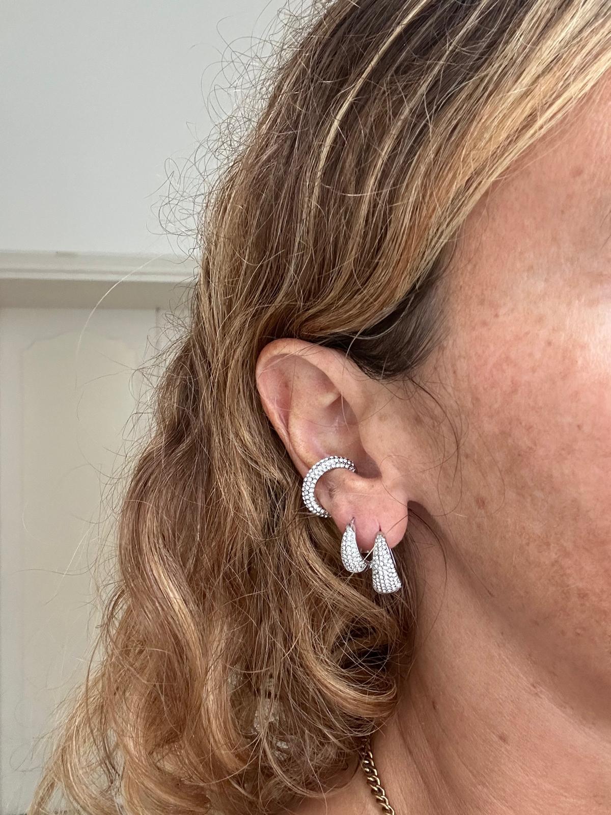 Orecchini in acciaio inossidabile e zirconi anallergici e waterproof "Emily"