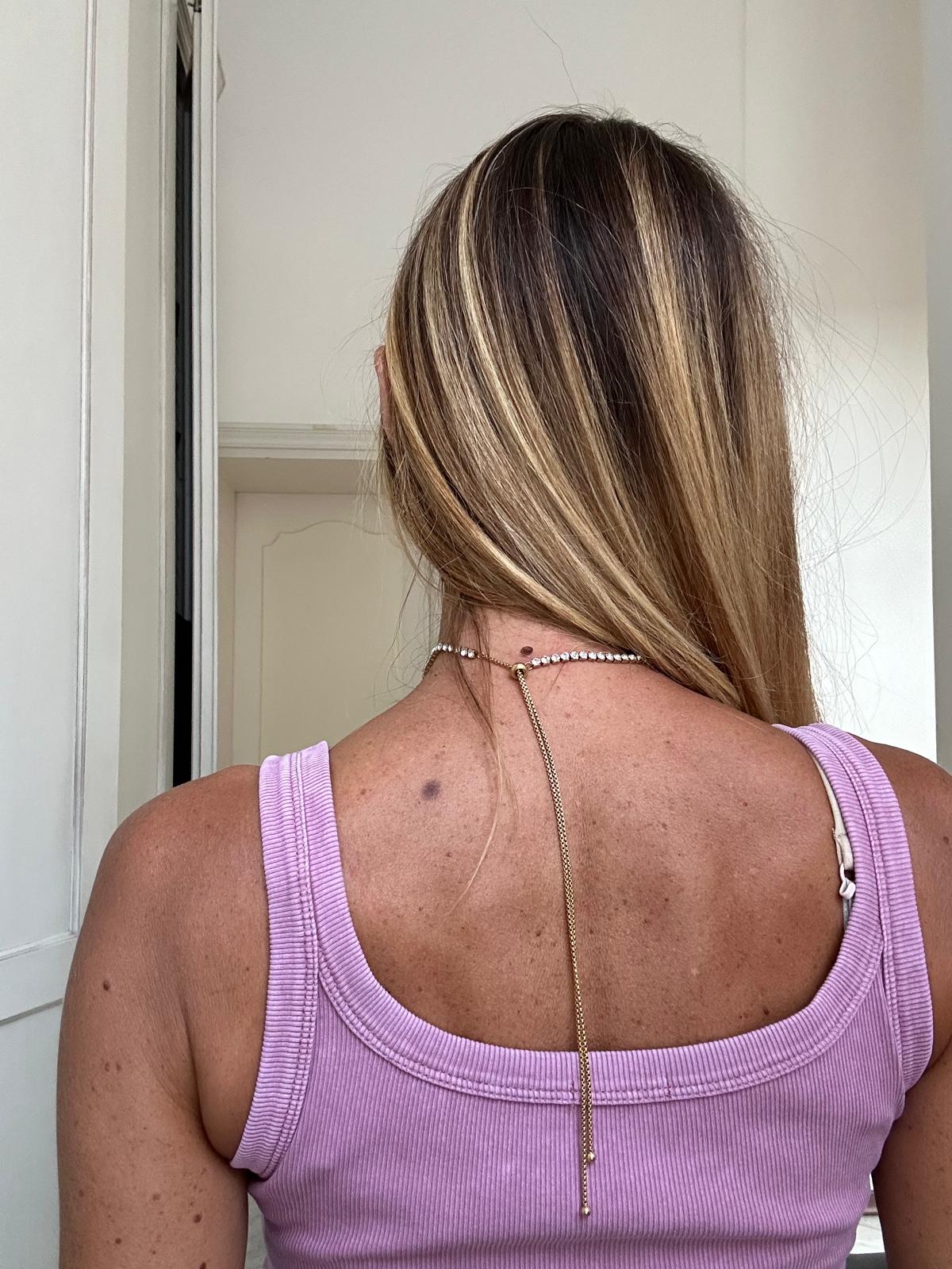 Collana in acciaio inossidabile e zirconi anallergica e waterproof "Belinda"