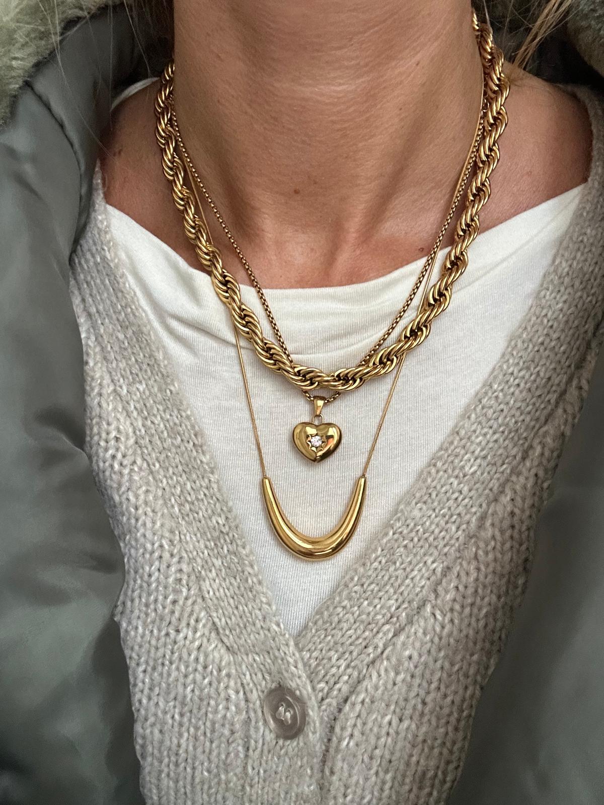 Collana in acciaio inossidabile anallergica e waterproof "Bonny"