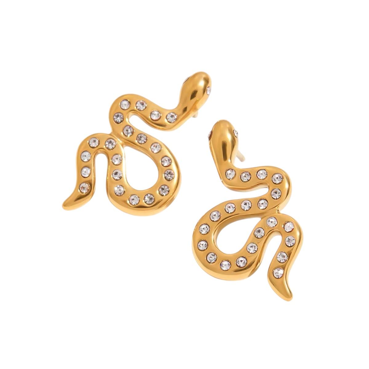 Orecchini in acciaio inossidabile e zirconi anallergici e waterproof "Eden"