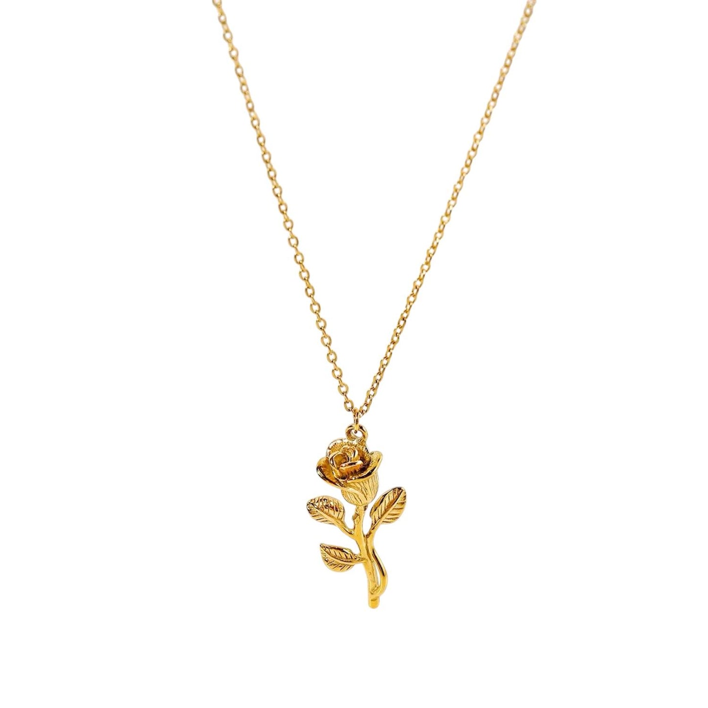 Ciondolo in acciaio inossidabile placcato oro 18k "Belle"