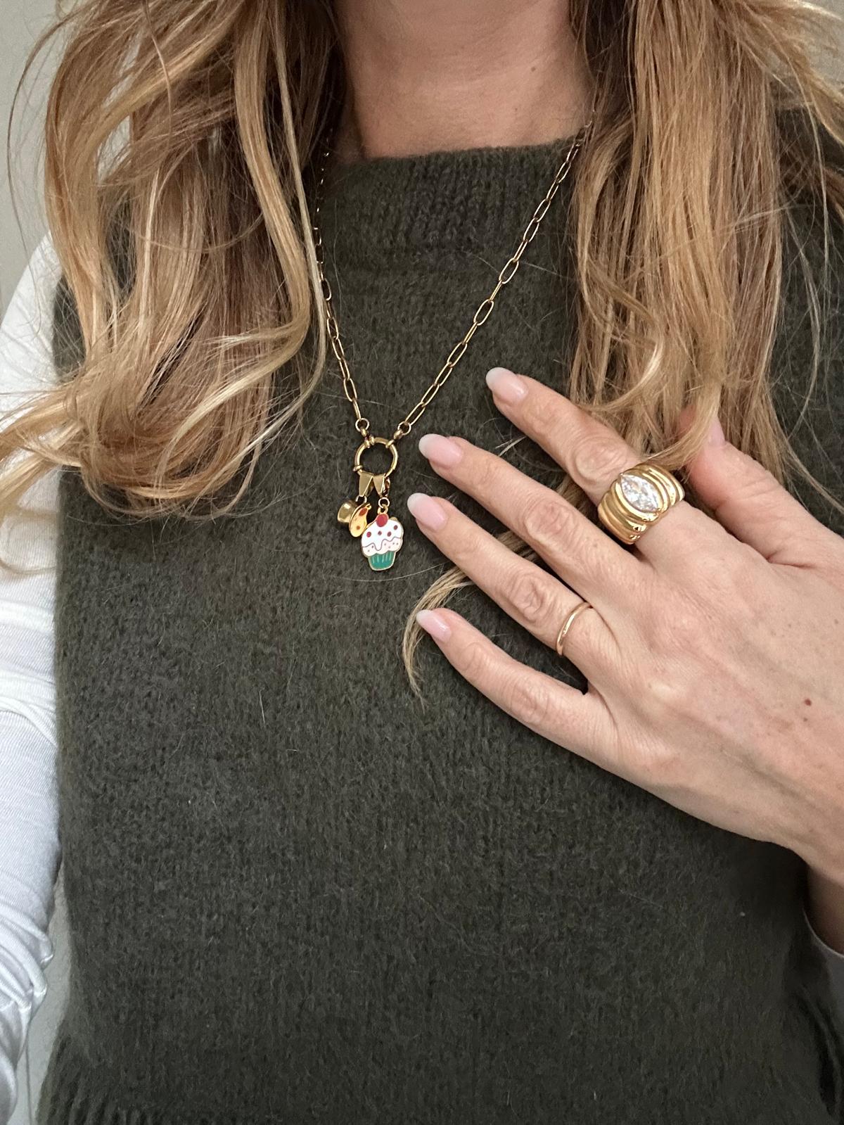 Anello in acciaio inossidabile e zircone anallergico e waterproof "Milly"