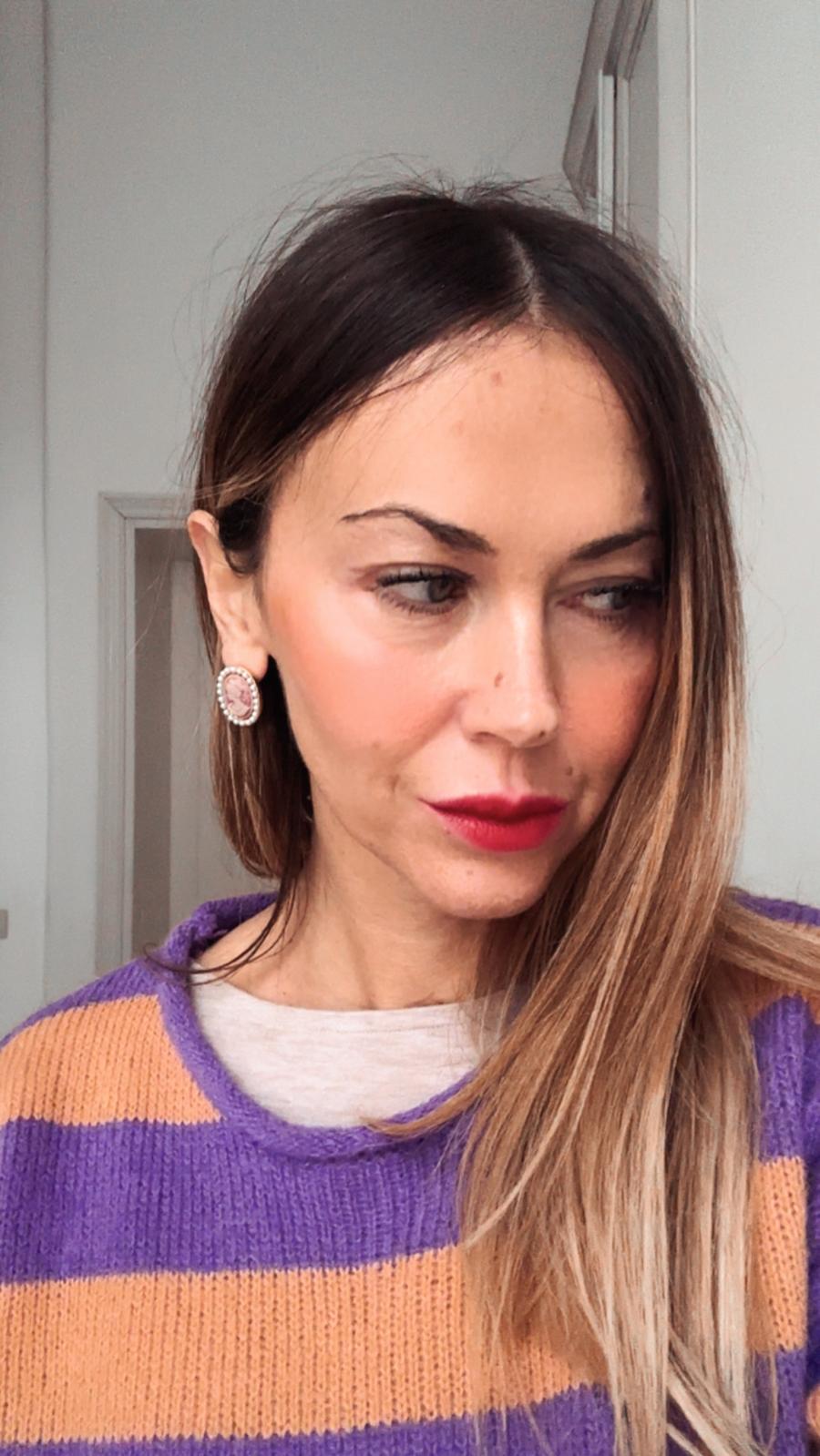 Orecchini in acciaio inossidabile e zirconi anallergici e waterproof "Cameo"