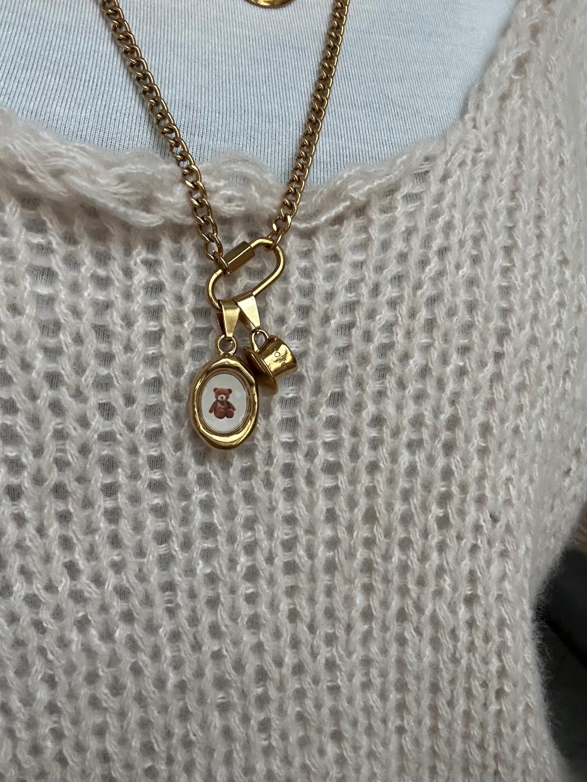 Ciondolo in acciaio inossidabile anallergico e waterproof "Lulù"