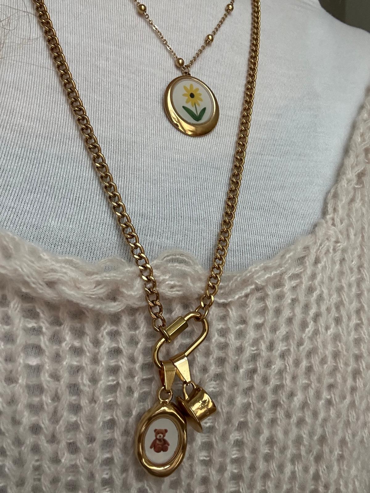 Ciondolo in acciaio inossidabile anallergico e waterproof "Lulù"