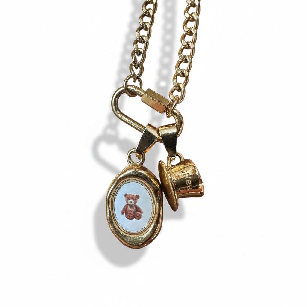 Ciondolo in acciaio inossidabile anallergico e waterproof "Lulù"