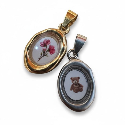 Ciondolo in acciaio inossidabile anallergico e waterproof "Lulù"