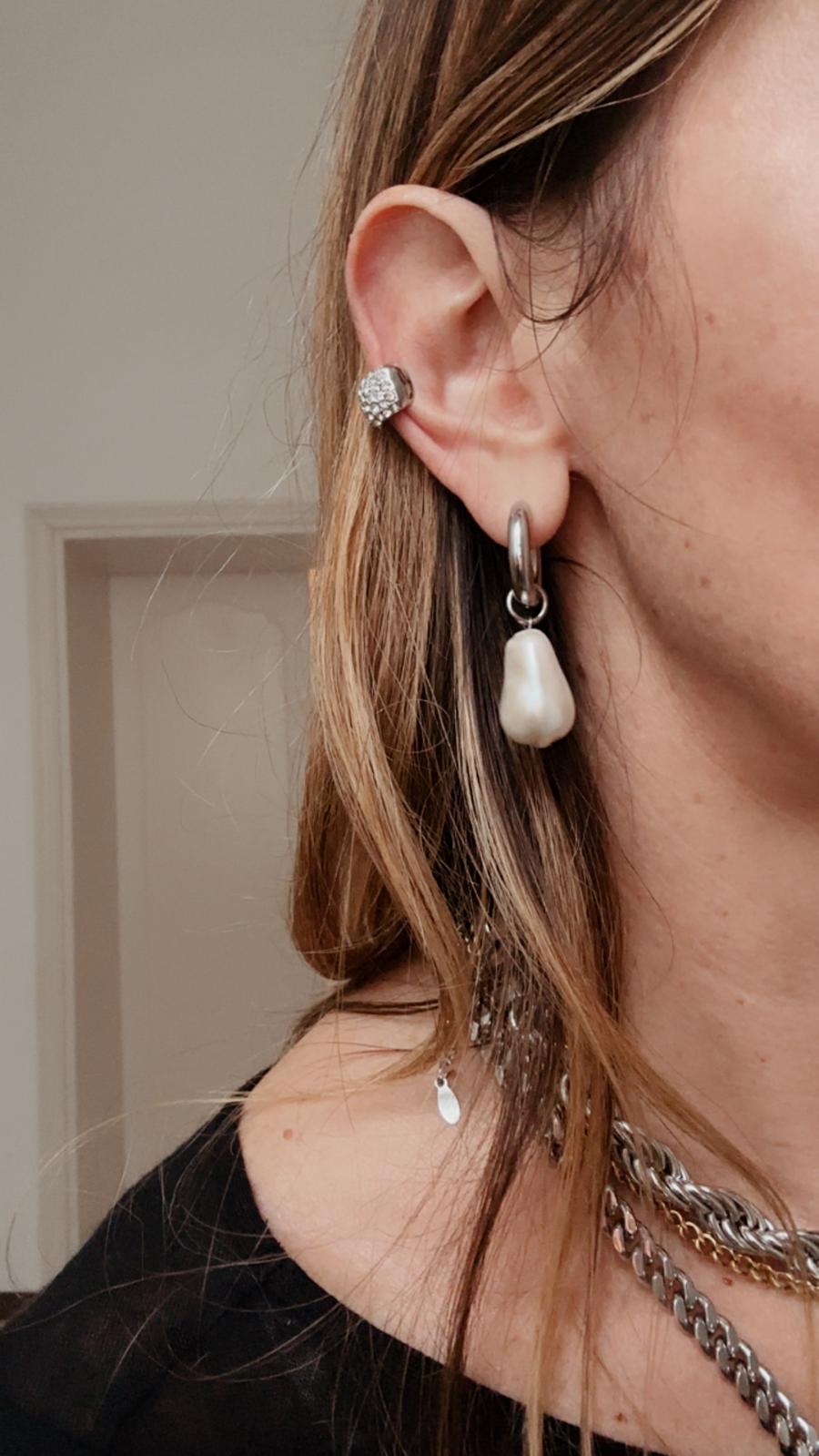 Ear Cuff in acciaio inossidabile anallergici e waterproof "Diablo"