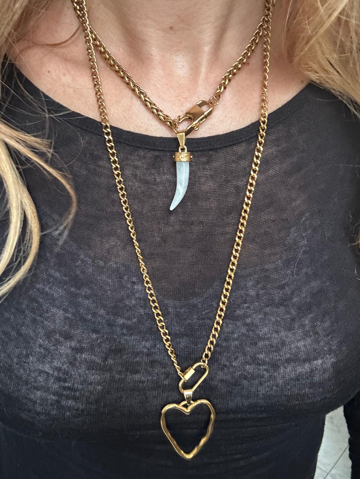 Ciondolo in acciaio inossidabile e resina "Fiona"