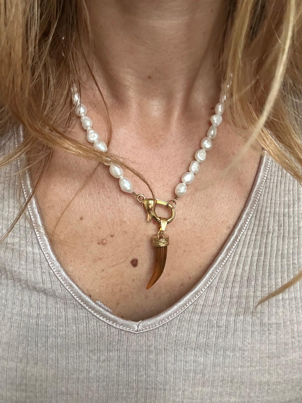 Ciondolo in acciaio inossidabile e resina "Fiona"