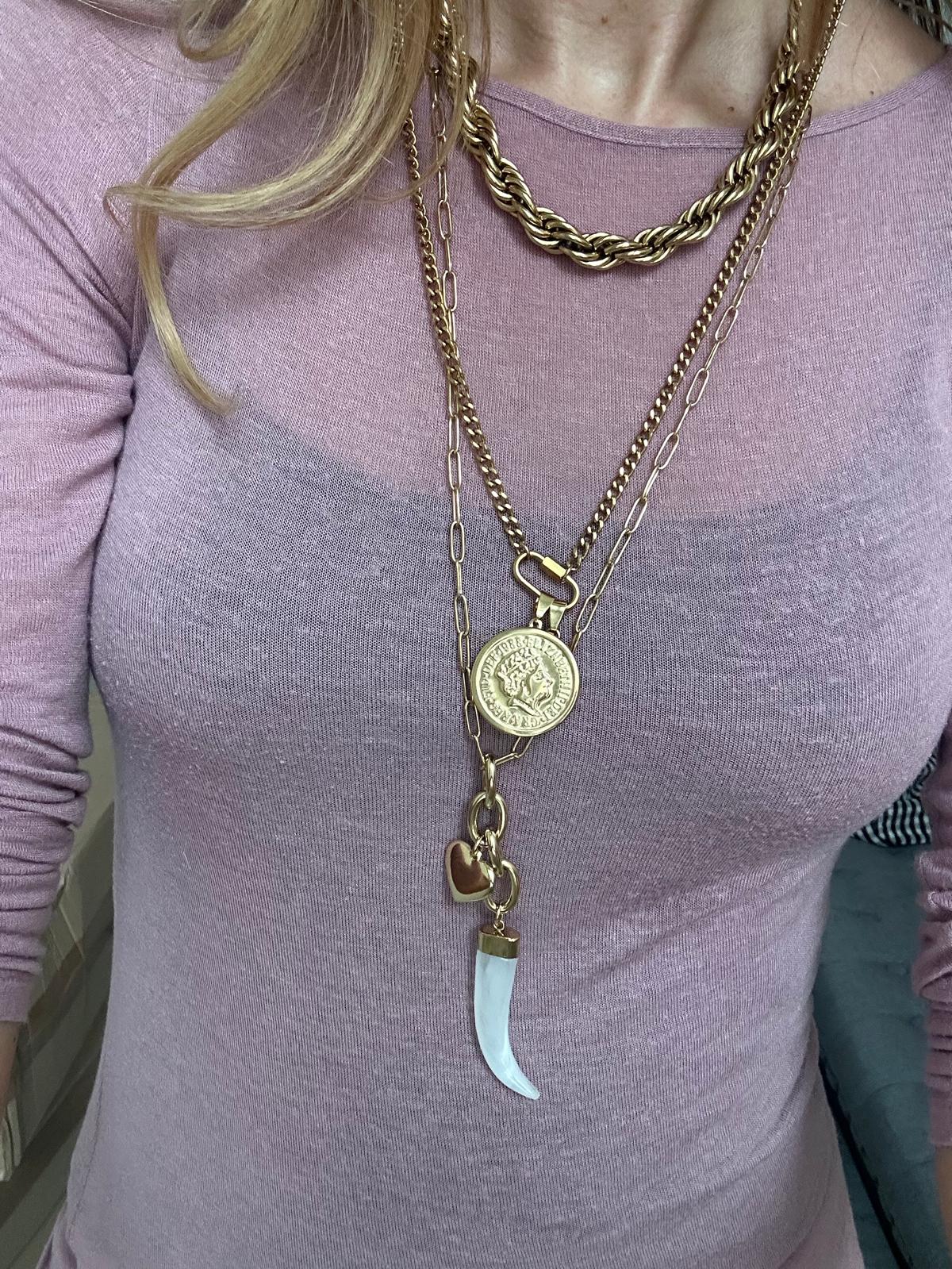 Collana in acciaio inossidabile anallergico e waterproof "India"