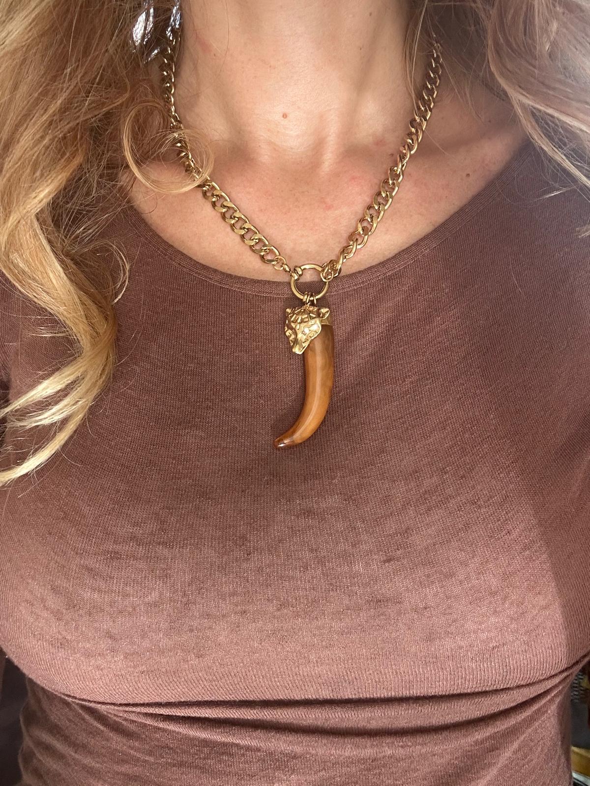 Collana in acciaio inossidabile anallergico e waterproof "Tiger"
