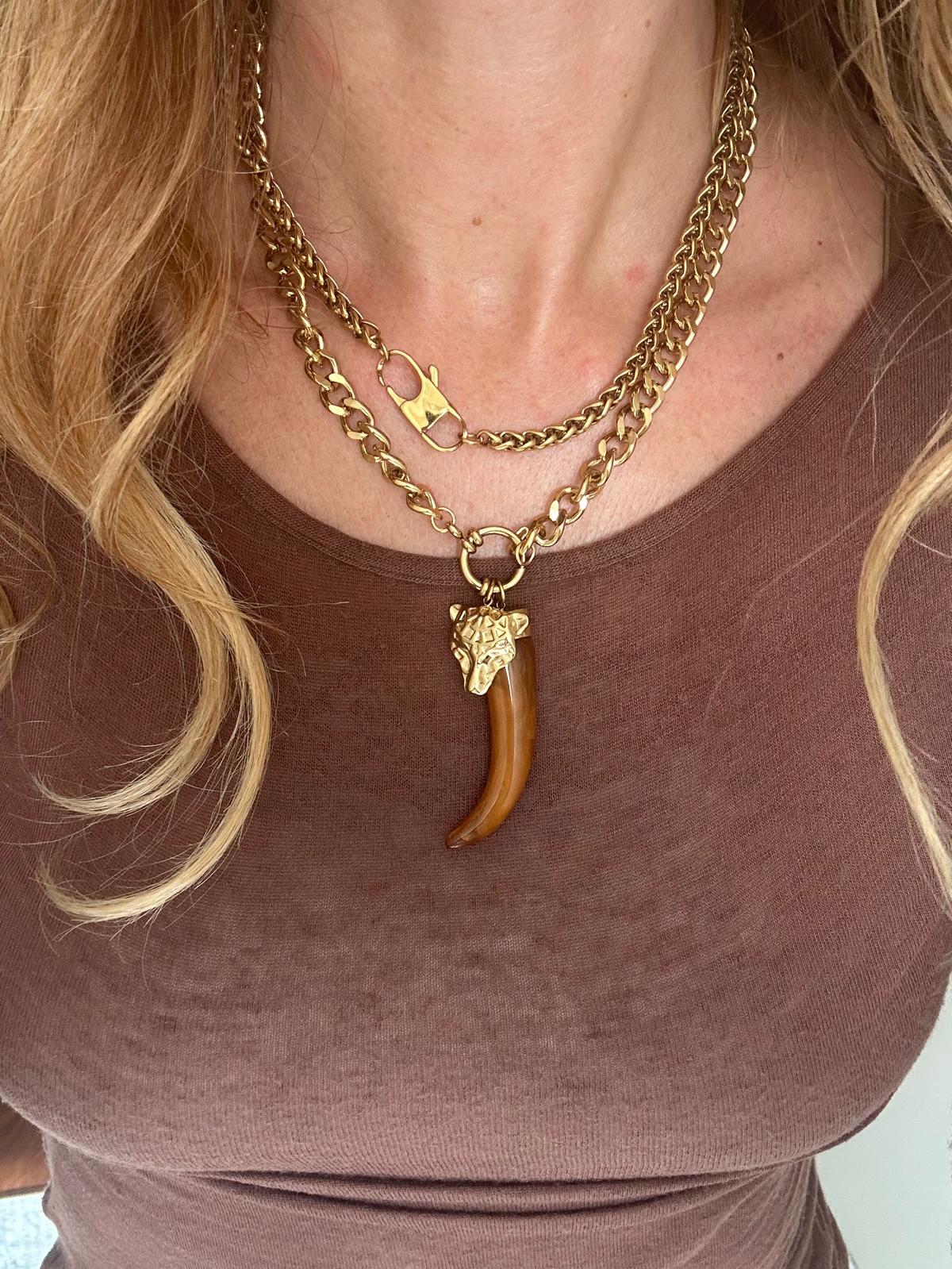 Collana in acciaio inossidabile anallergico e waterproof "Tiger"
