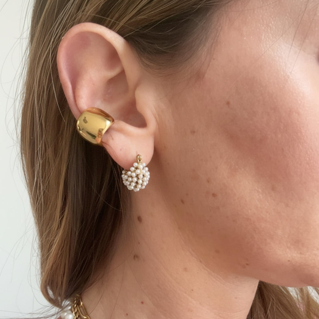 Ear Cuff in acciaio inossidabile anallergici e waterproof "Ilda"