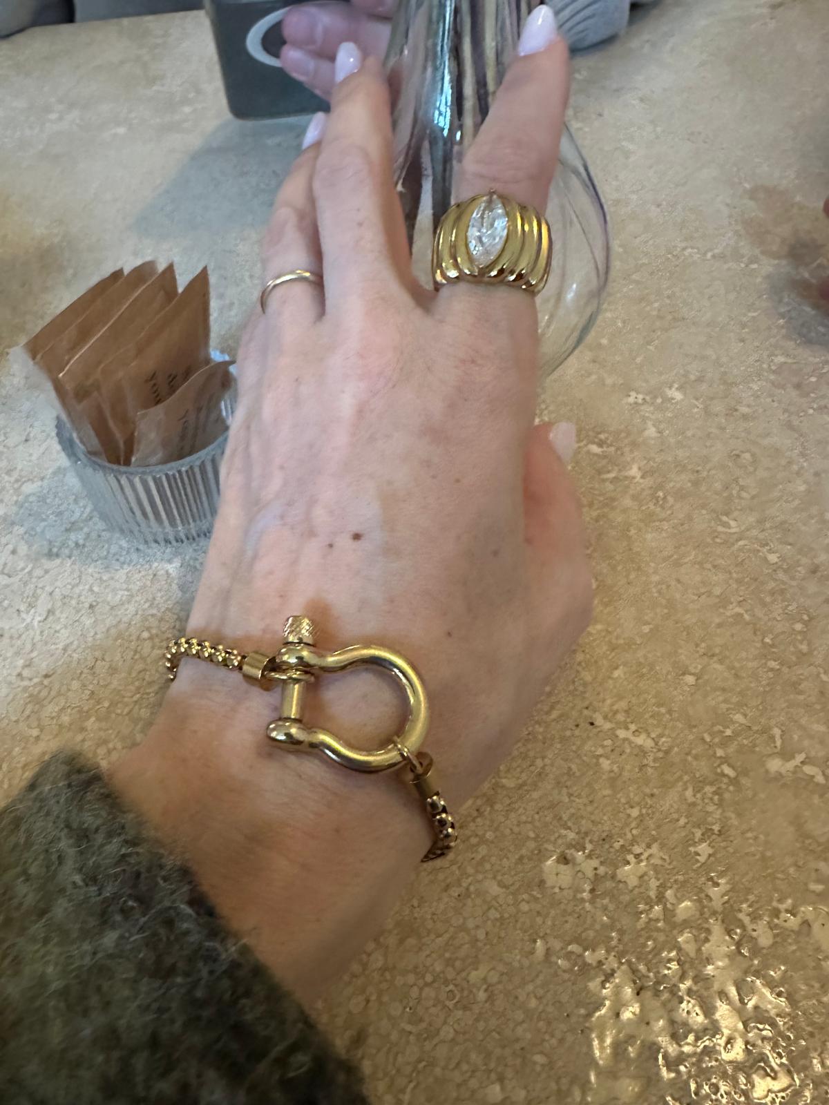 Bracciale in acciaio inossidabile anallergico e waterproof "Omega"