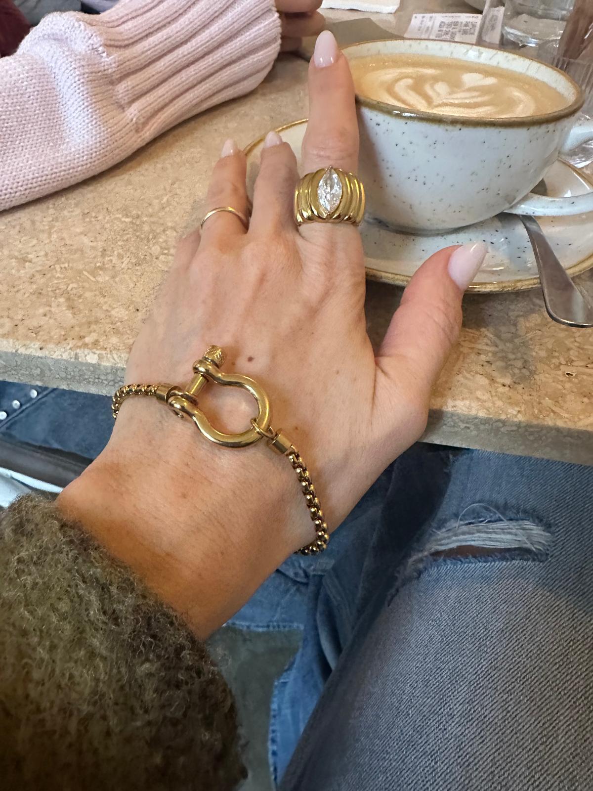 Bracciale in acciaio inossidabile anallergico e waterproof "Omega"