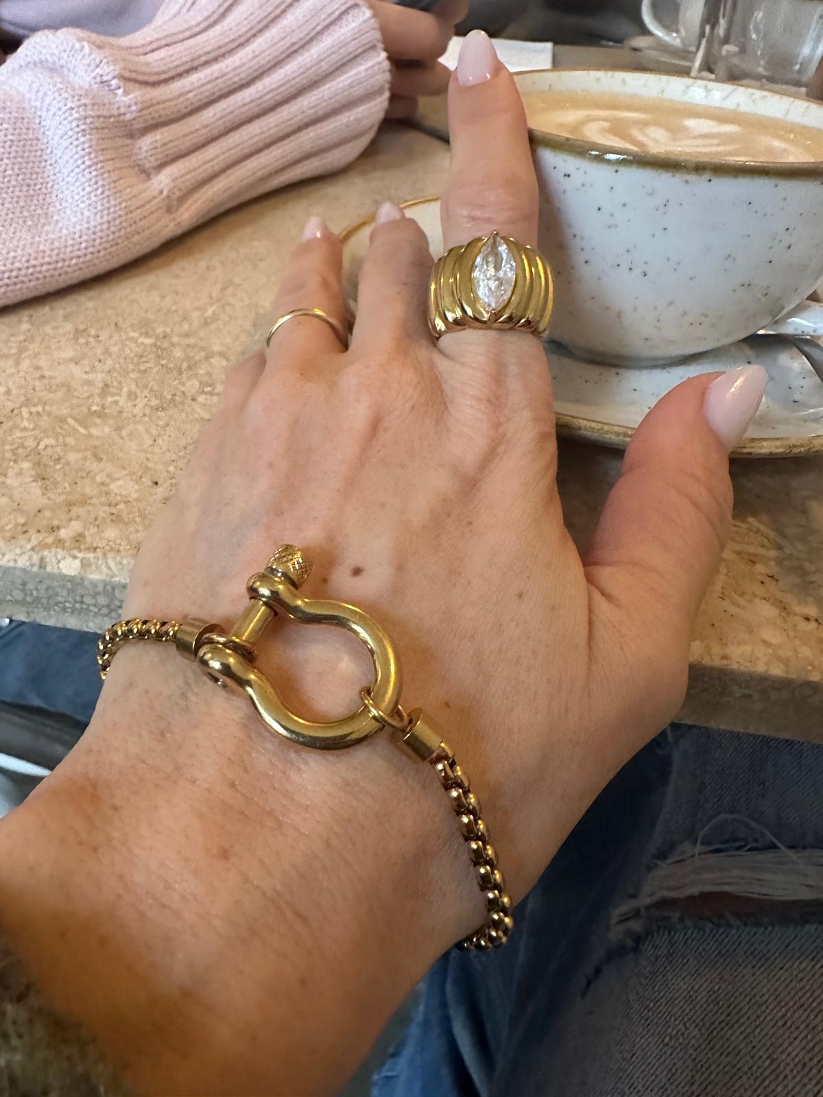 Bracciale in acciaio inossidabile anallergico e waterproof "Omega"