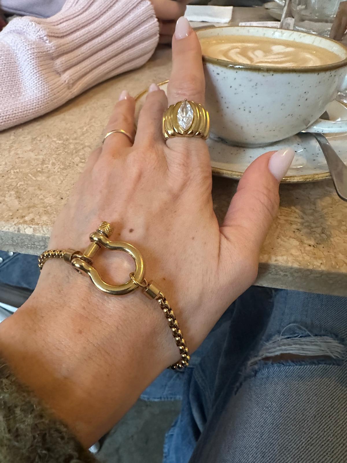 Bracciale in acciaio inossidabile anallergico e waterproof "Omega"