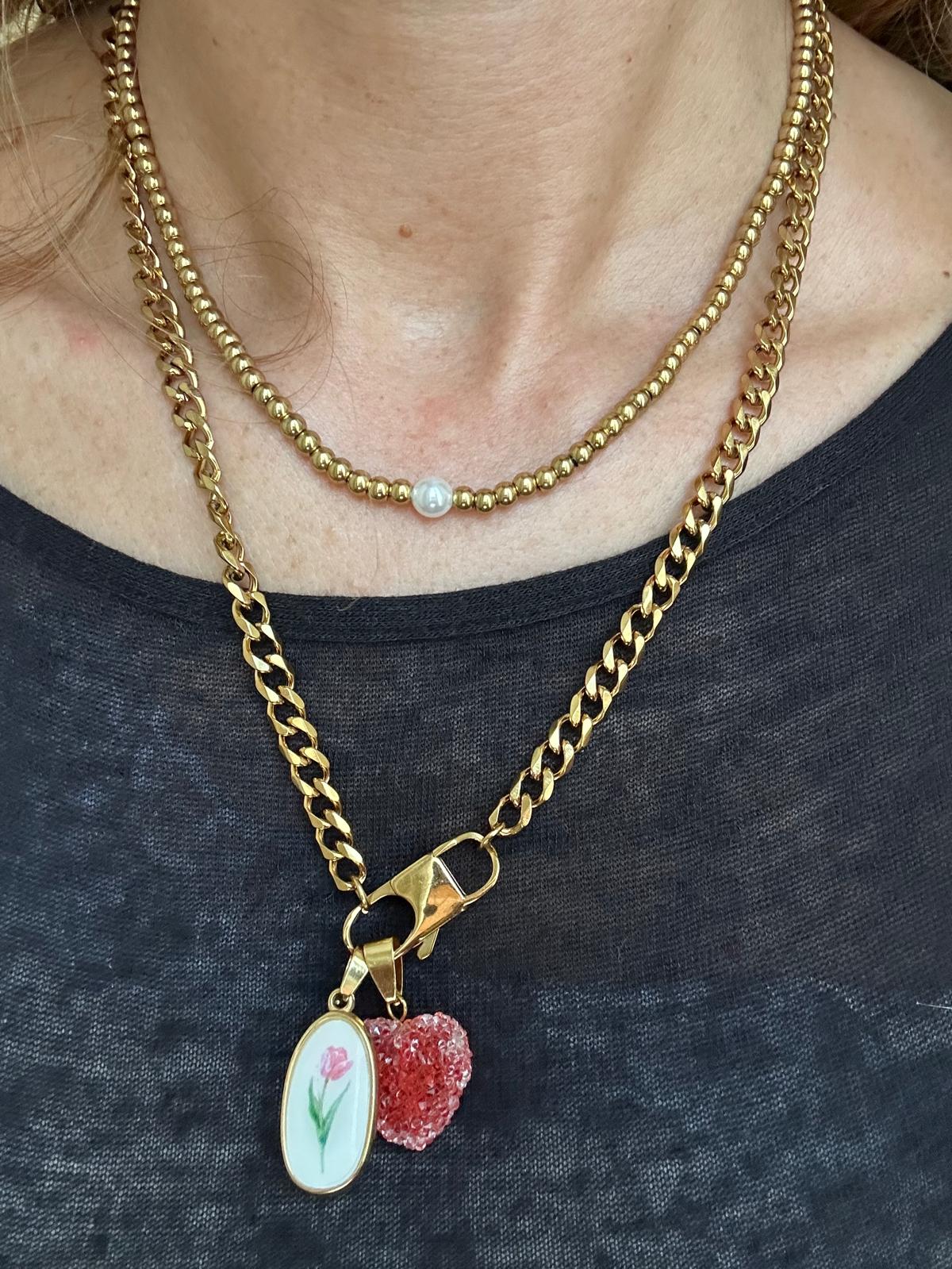 Collana in acciaio inossidabile anallergica e waterproof "Meghan"