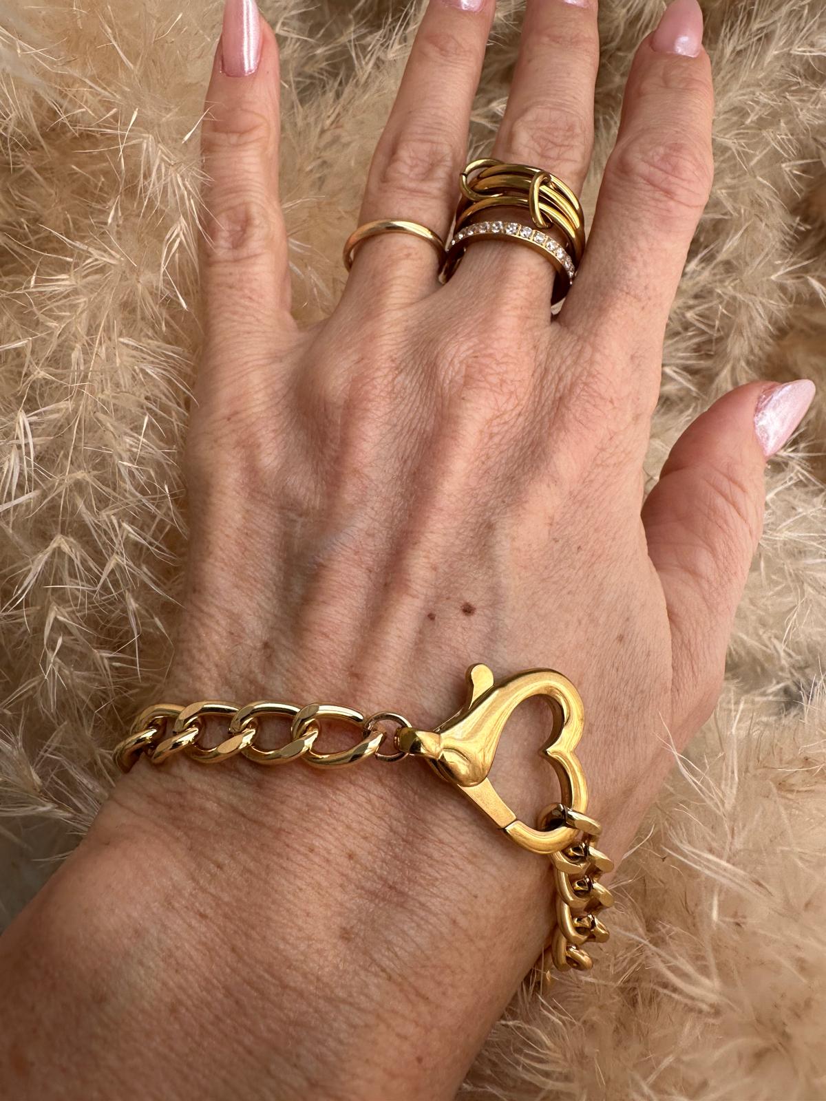 Bracciale in acciaio inossidabile anallergico e waterproof "Amanda"