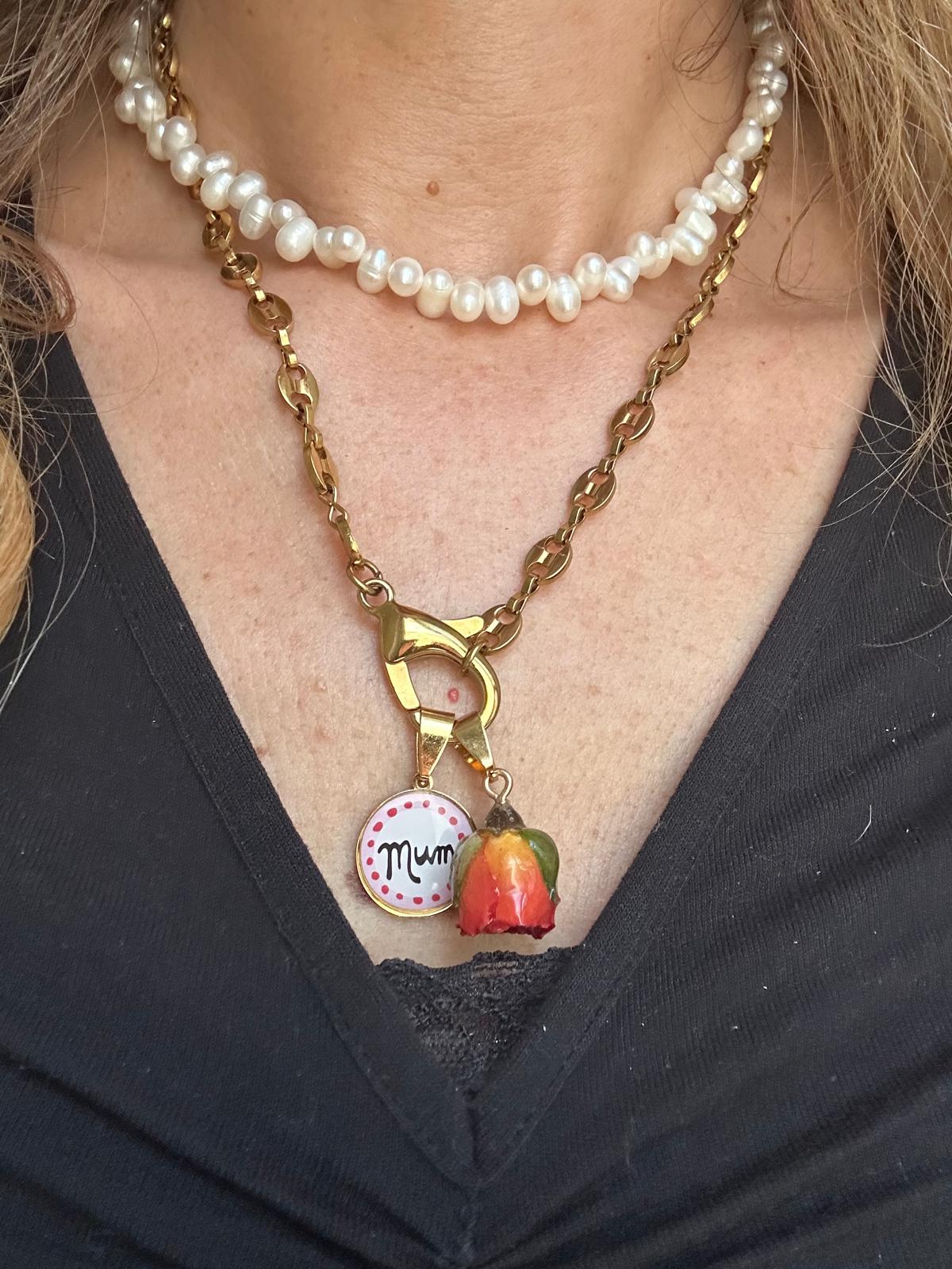Collana in acciaio inossidabile anallergica e waterproof "Francy"