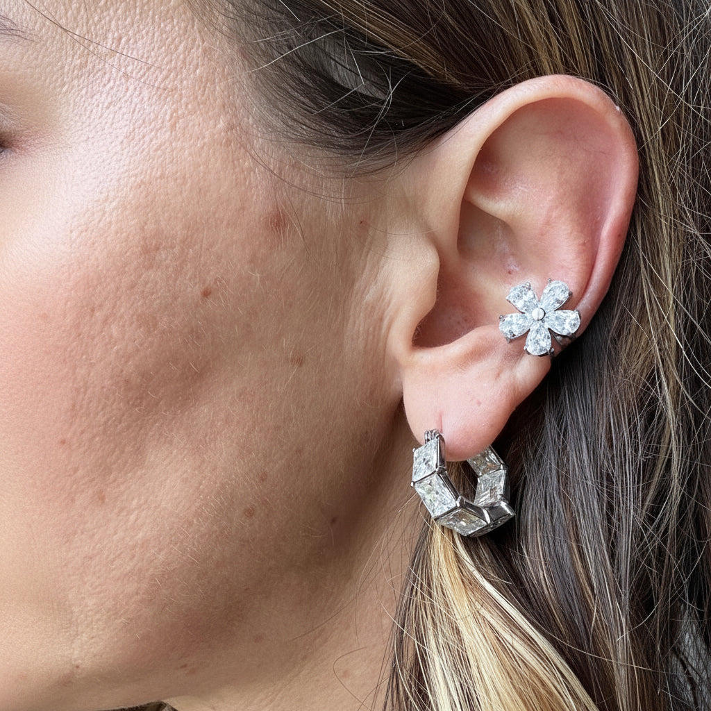 Ear Cuff in acciaio inossidabile anallergici e waterproof "Spring"