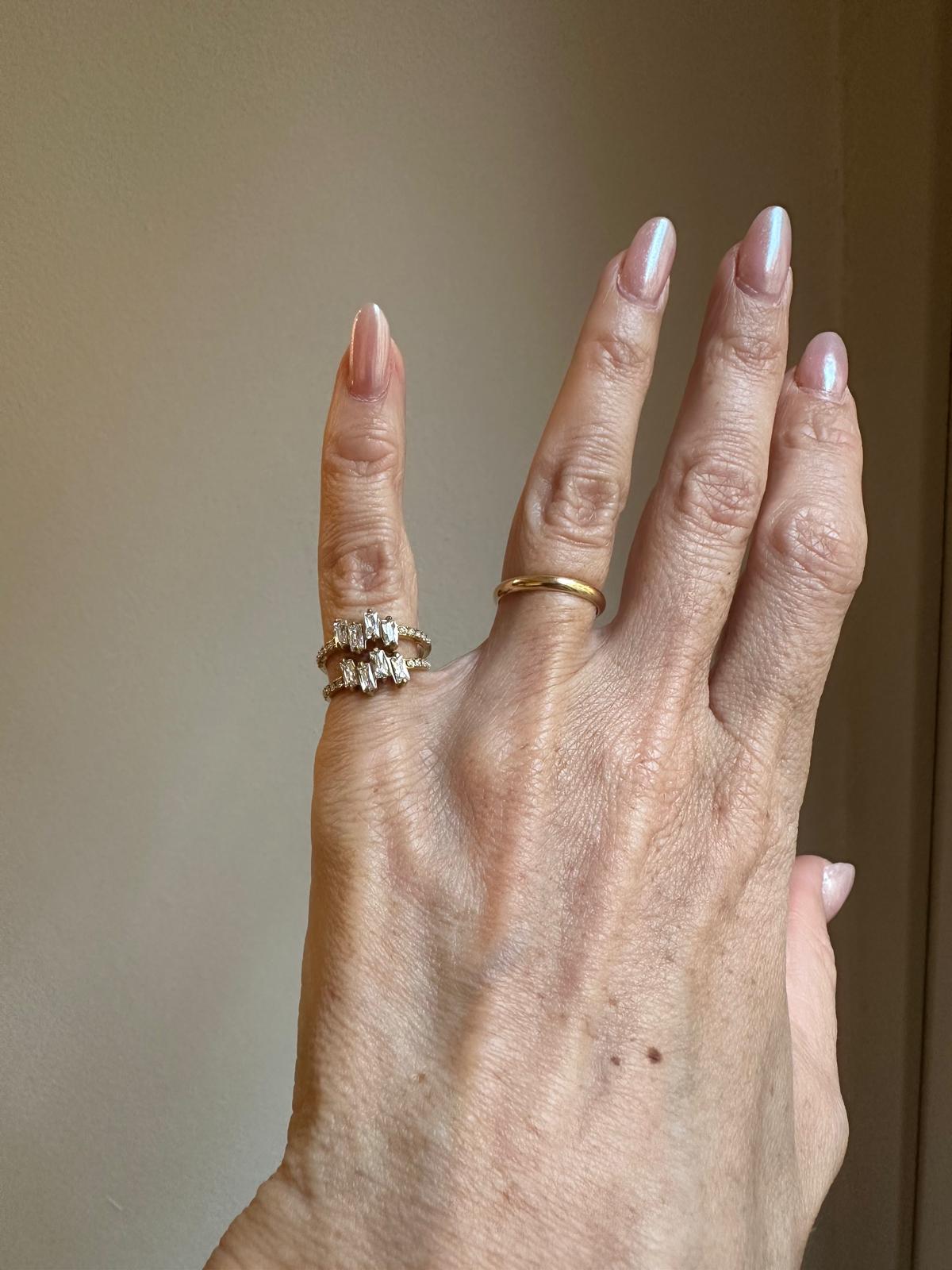 Anello da mignolo regolabile, anallergico e waterproof placcato oro 18K "Pinky"