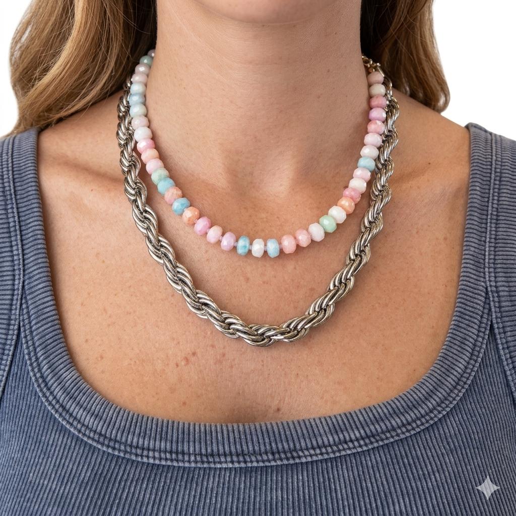 Collana in acciaio inossidabile anallergica e waterproof "Cosima"
