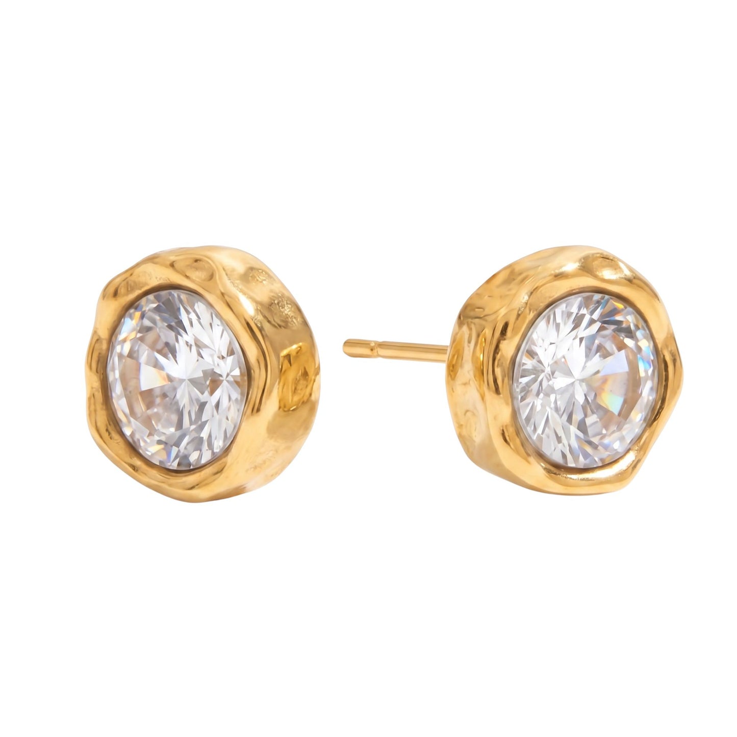 Orecchini in acciaio inossidabile anallergici e waterproof placcati oro 18K "Lucilla"