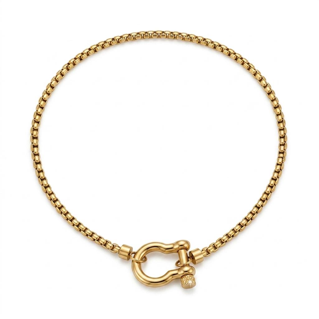 Collana in acciaio inossidabile anallergica e waterproof "Omega"
