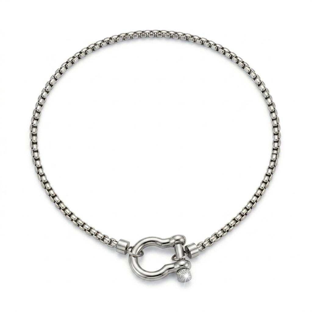 Collana in acciaio inossidabile anallergica e waterproof "Omega"