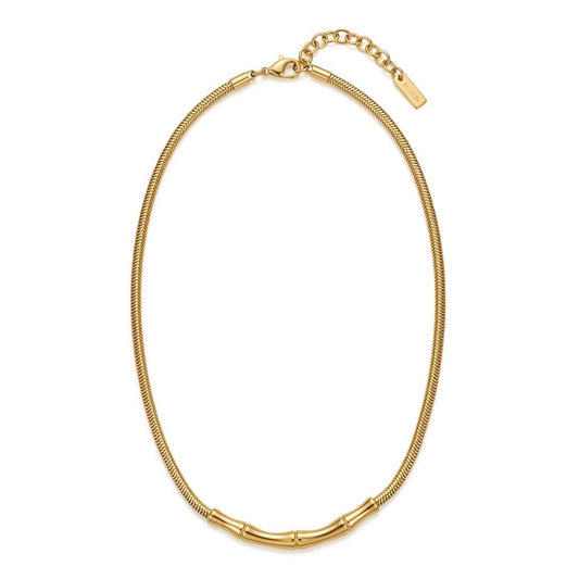 Collana in acciaio inossidabile anallergica e waterproof "Bambù"