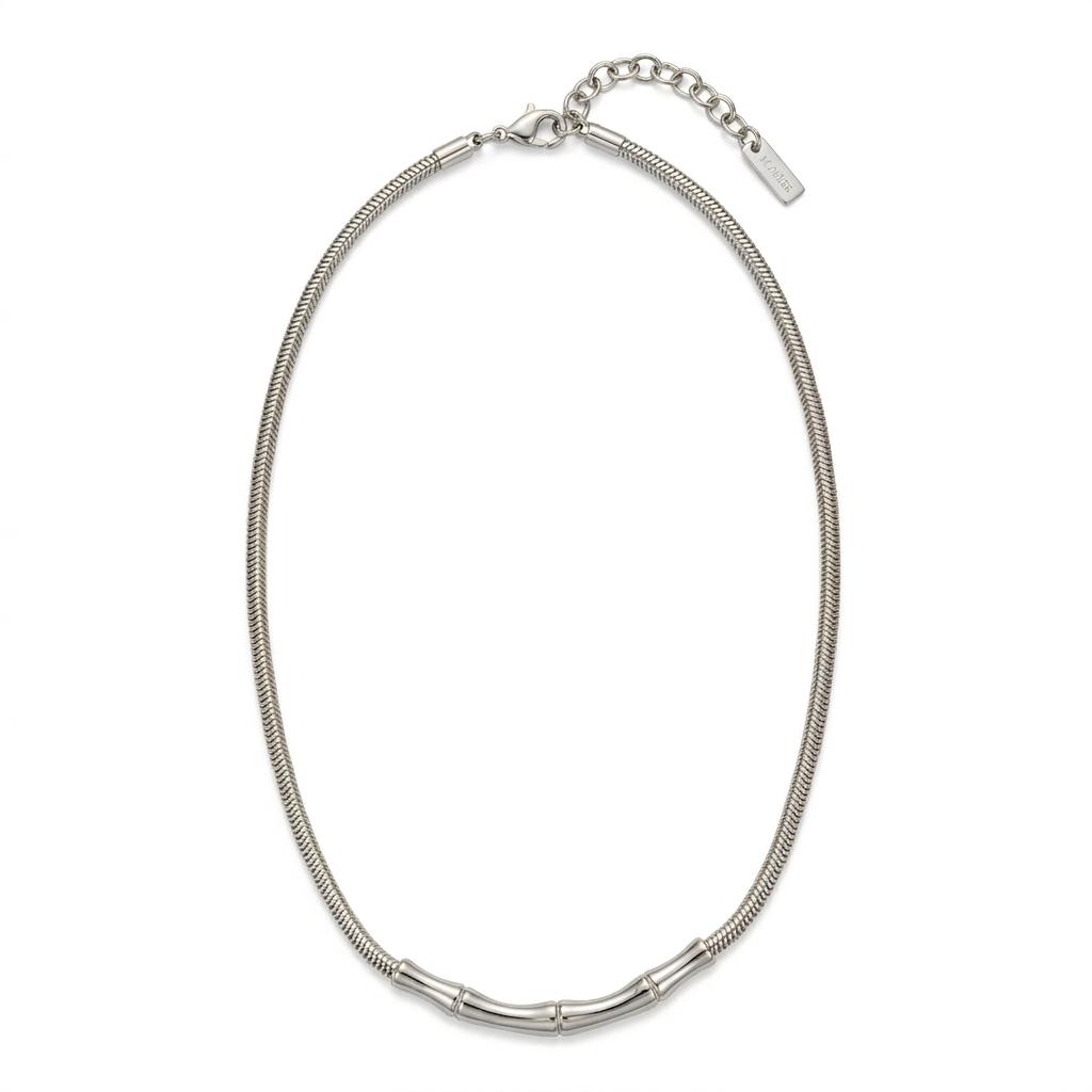 Collana in acciaio inossidabile anallergica e waterproof "Bambù"