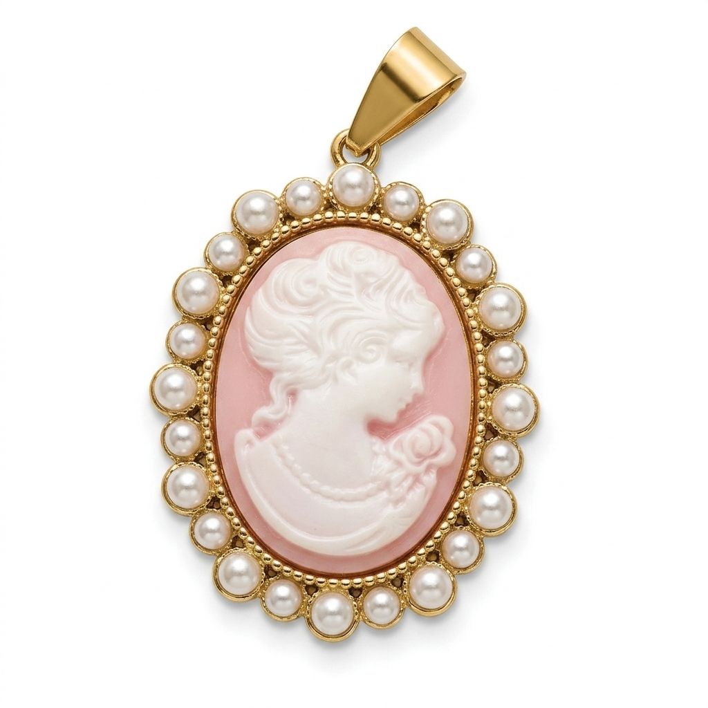 Ciondolo "Milady" in acciaio inossidabile placcato oro 18K