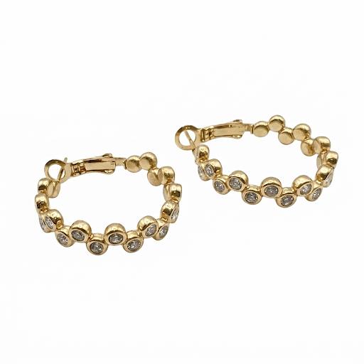 Orecchini in acciaio inossidabile anallergici e waterproof placcati oro 18K "Rachel"