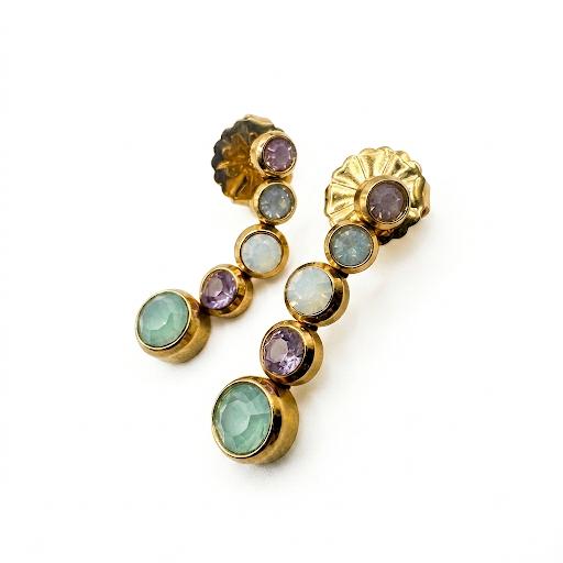 Orecchini in acciaio inossidabile anallergici e waterproof placcati oro 18K "Unicorn"