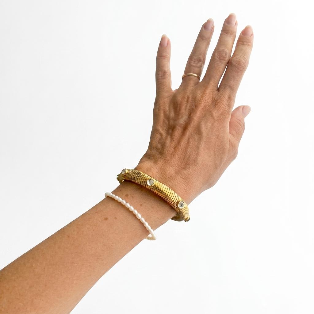 Bracciale in acciaio inossidabile e perle d'acqua dolce "Dream"