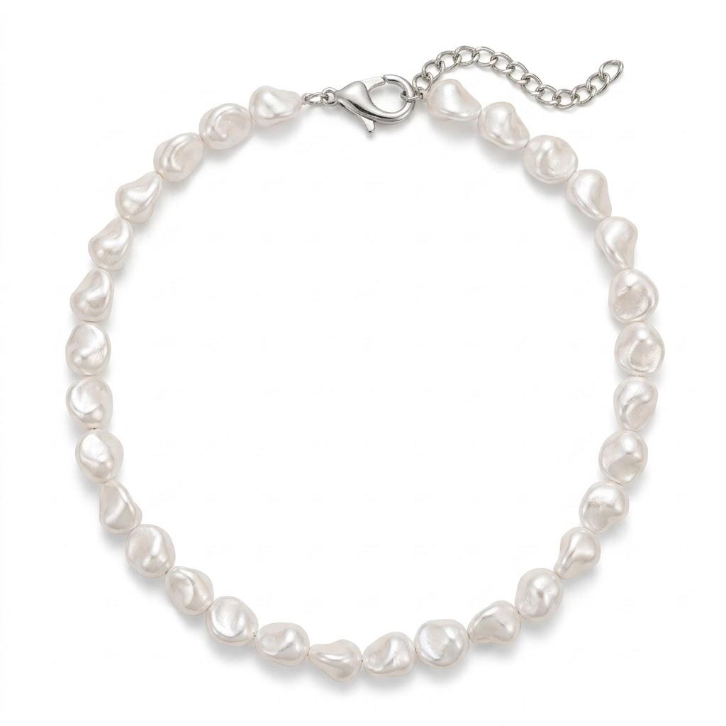 Collana in acciaio inossidabile e perle di conchiglia "Venere"