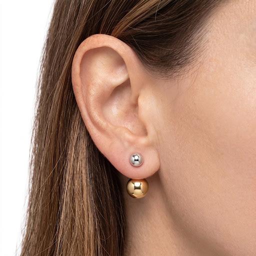 Orecchini bicolore in acciaio inossidabile leggeri e waterproof "Eclissi"