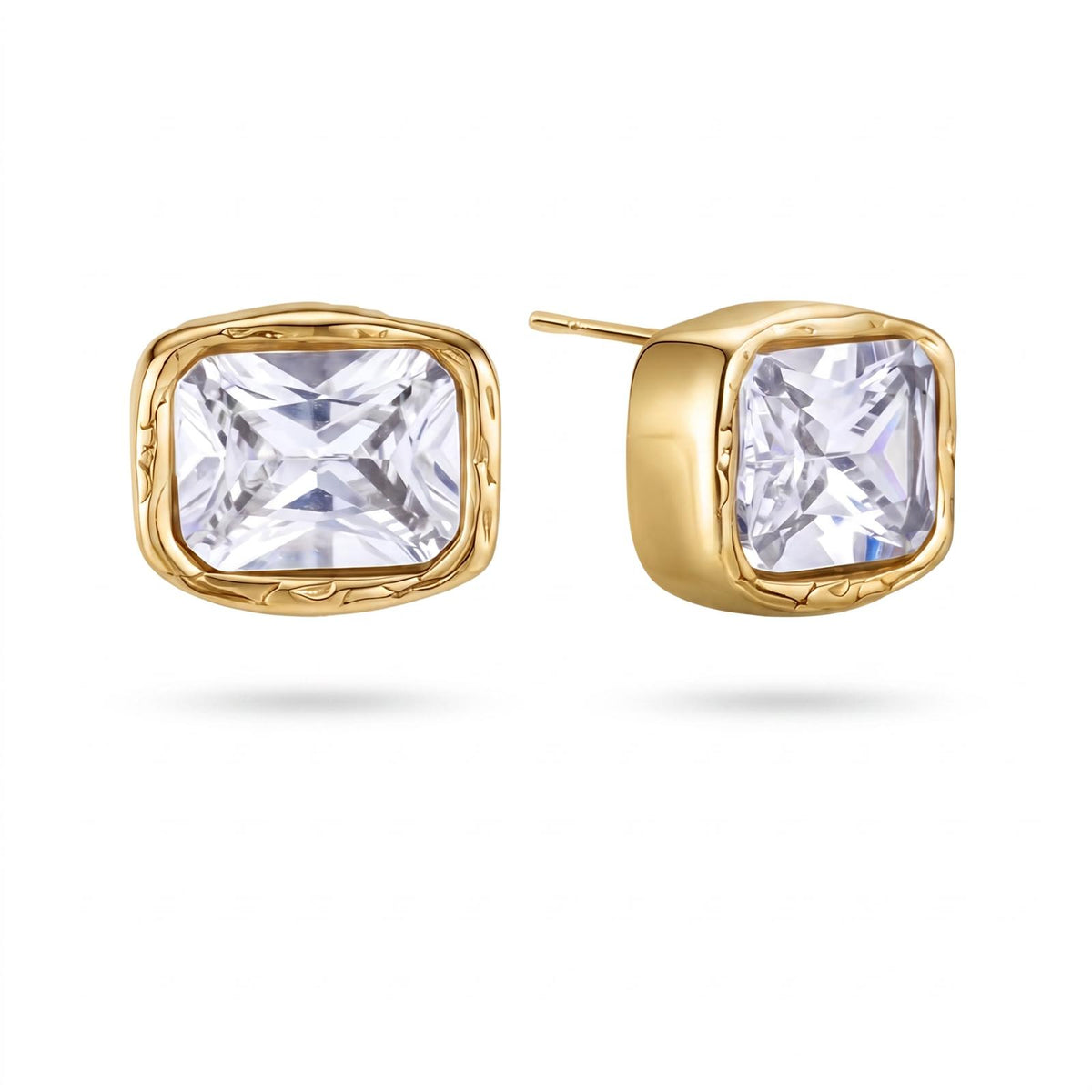 Orecchini in acciaio inossidabile e waterproof placcati oro 18K "Lucilla"